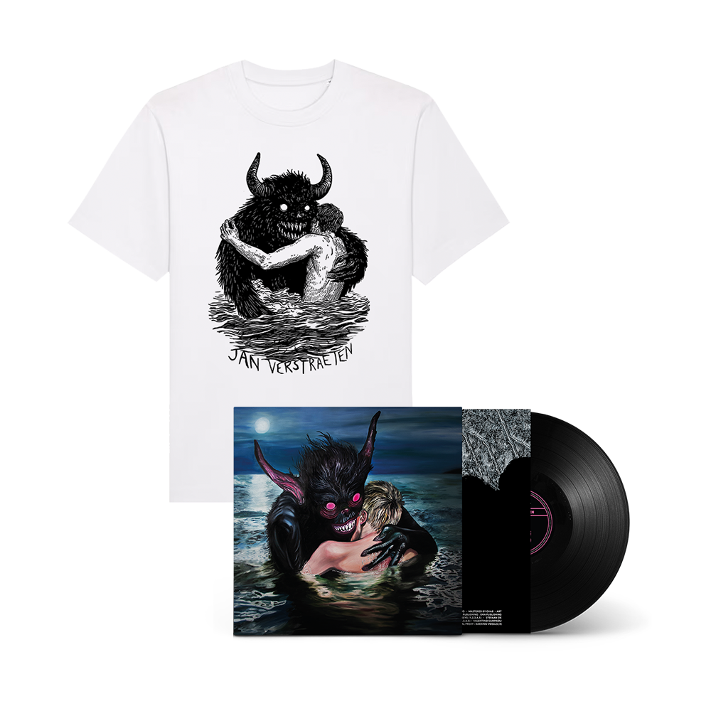 SIGNED BLACK VINYL + « HUG » WHITE T-SHIRT