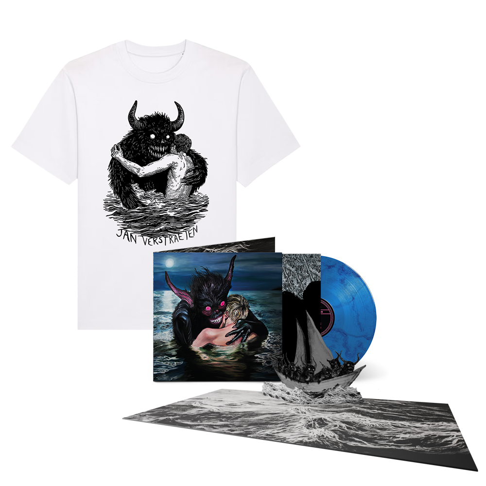 SIGNED LIMITED EDITION- POP-UP AND COLORED MARBLED VINYL + « HUG » WHITE T-SHIRT